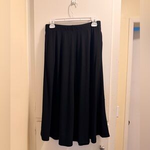 Reformation Jeans Black Ribbed Midi Skirt | Size M | Made in USA